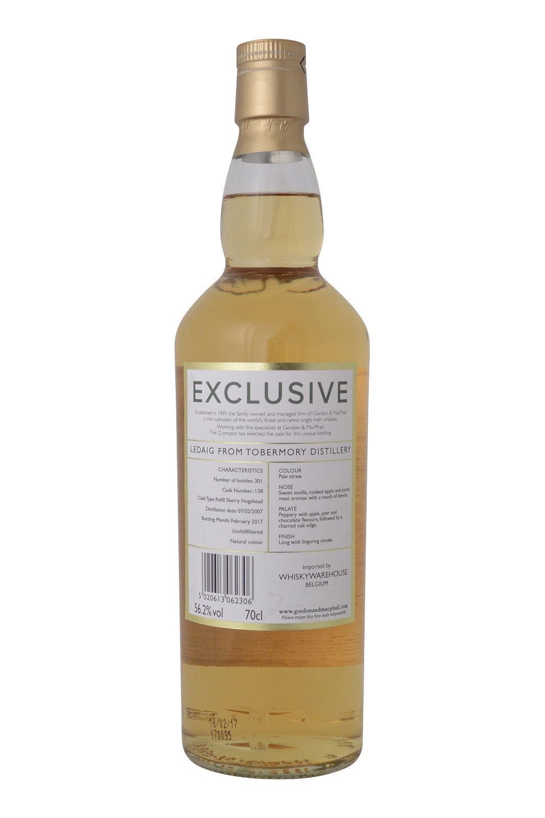 Ledaig Single Cask 2007 Cask#138 Gordon & Macphail