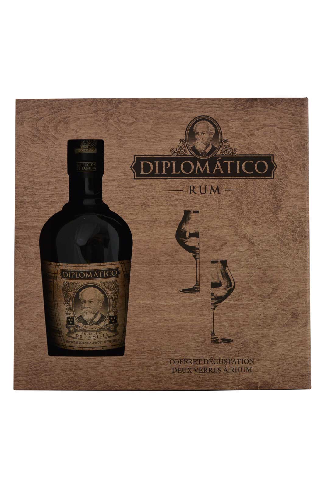 Diplomatico Rum Giftbox + 2 Glasses - Selection de Familia