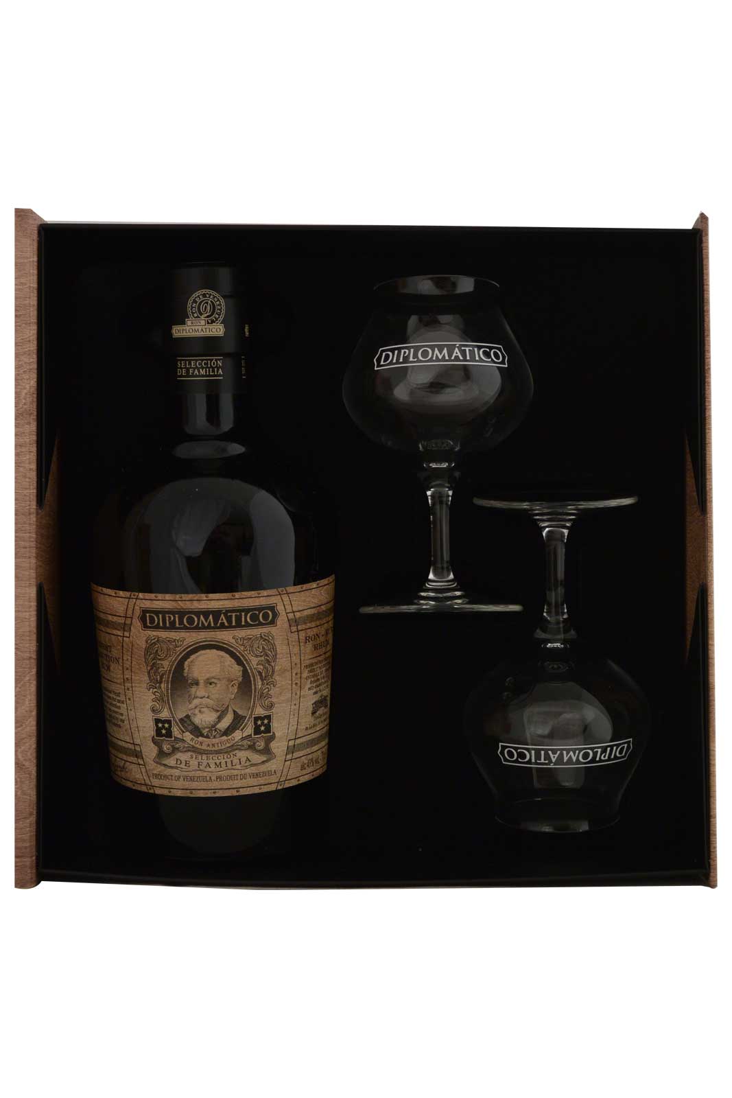 Diplomatico Rum Giftbox + 2 Glasses - Selection de Familia