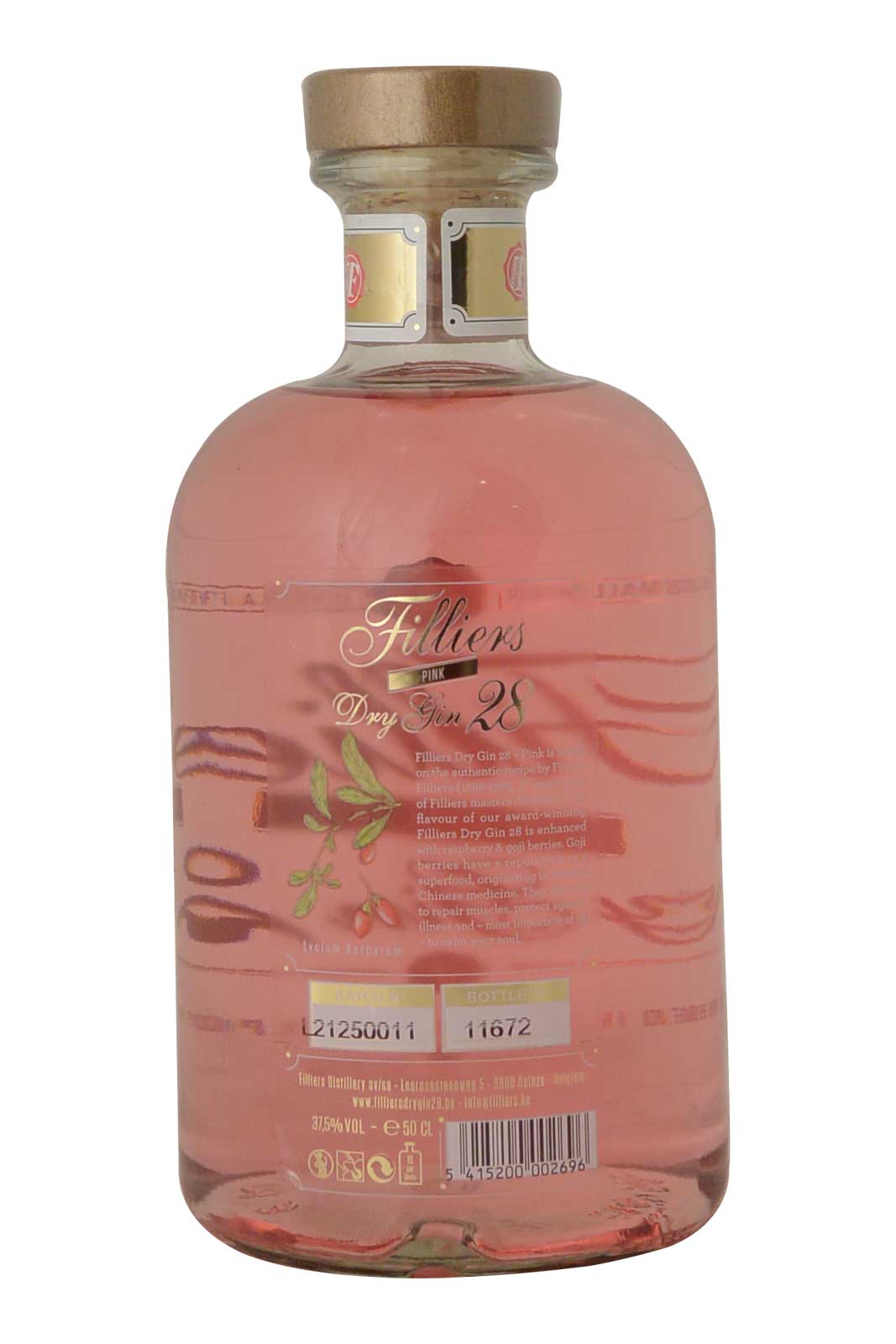 Filliers Dry Gin 28 Pink with Glass - Gift Box - 50cl