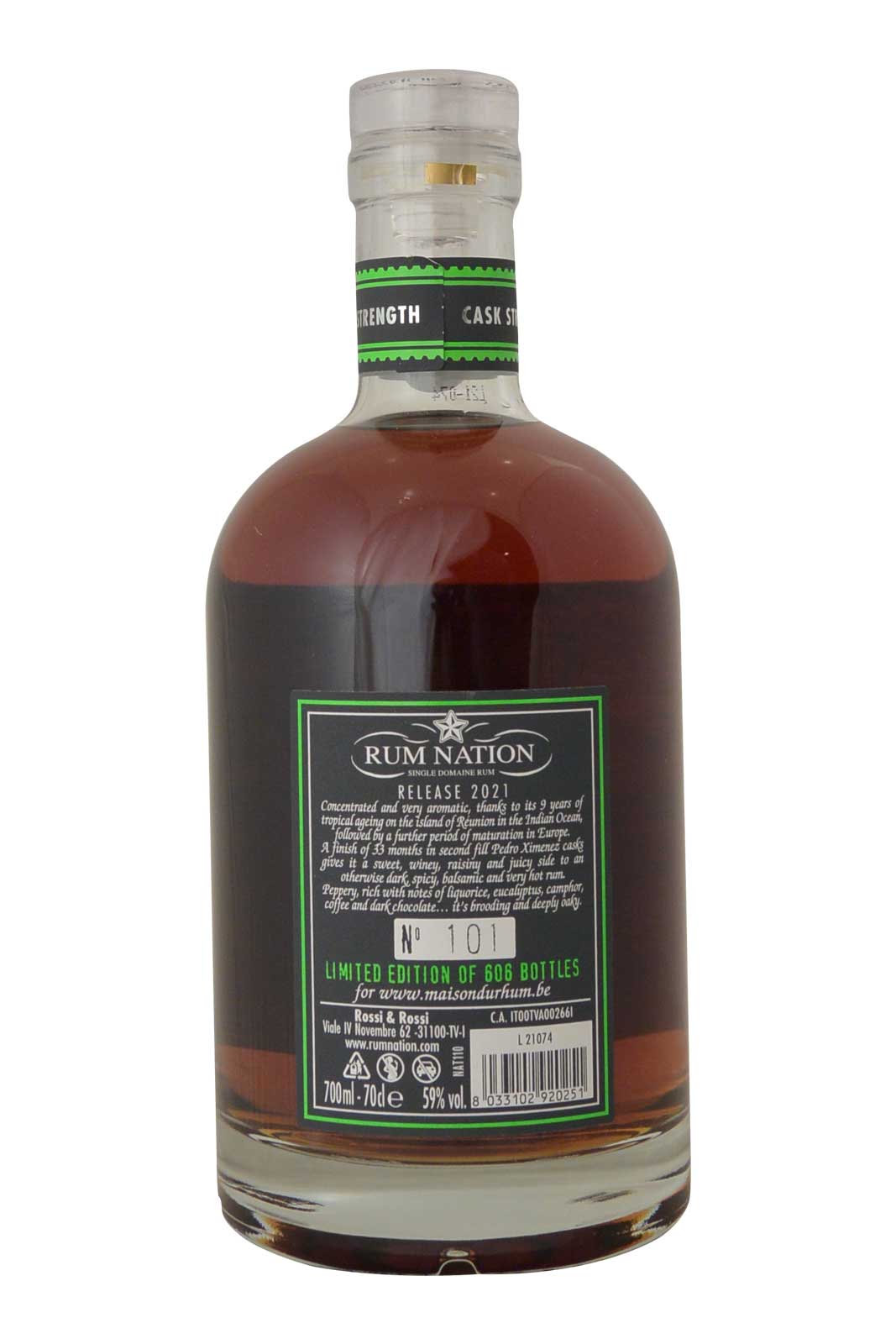 Rum Nation Savanna Cask Strength PX Finish 13 Year Old