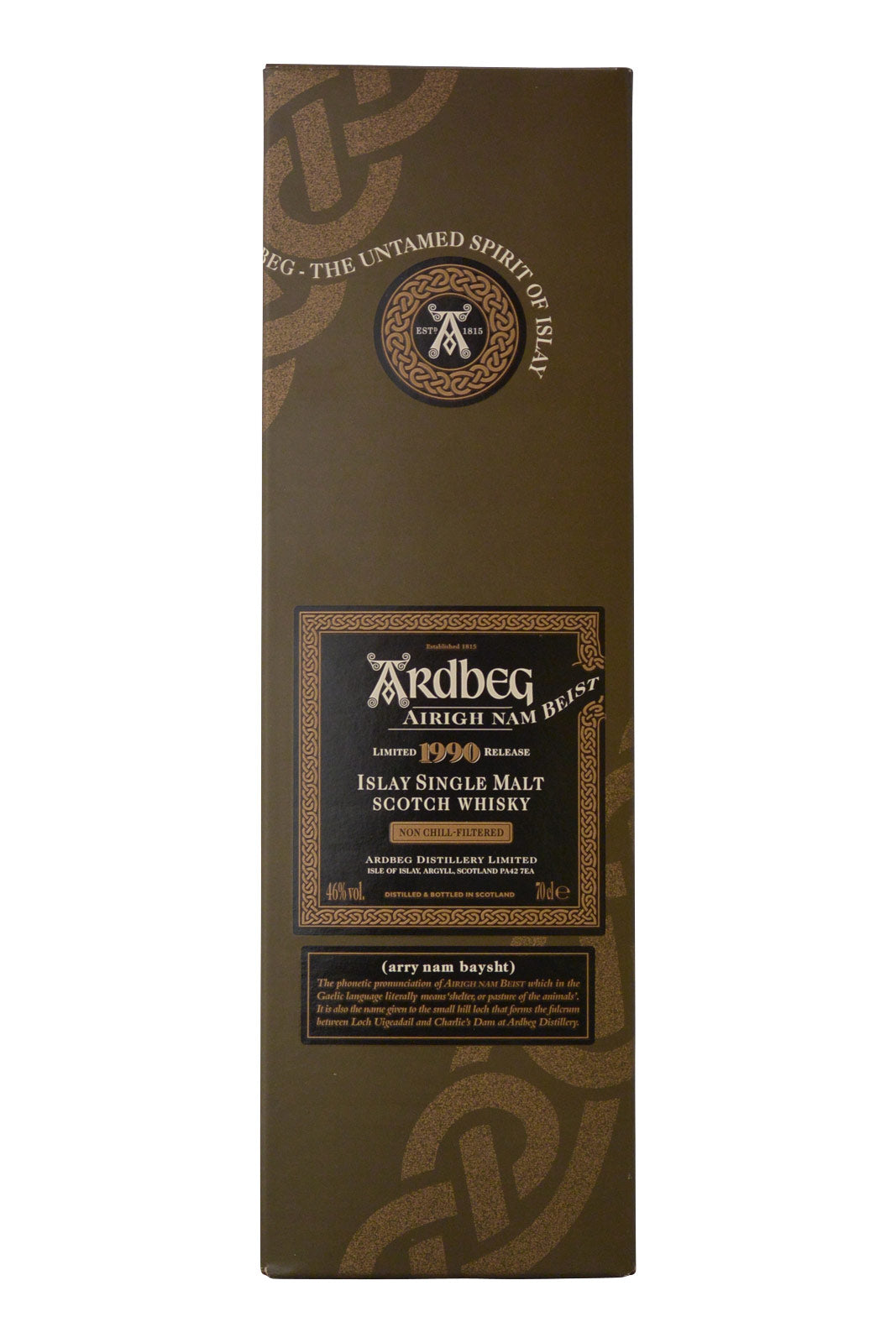 Ardbeg Airigh Nam Beist Ltd Edición 1990 Embotellado 2007