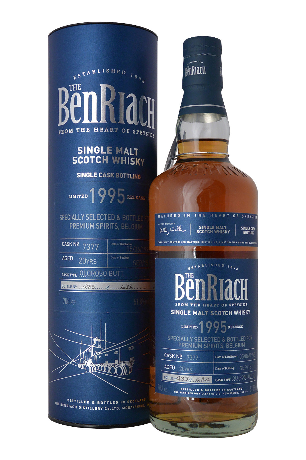 Benriach 1995 Fût N°7377 Oloroso Butt -