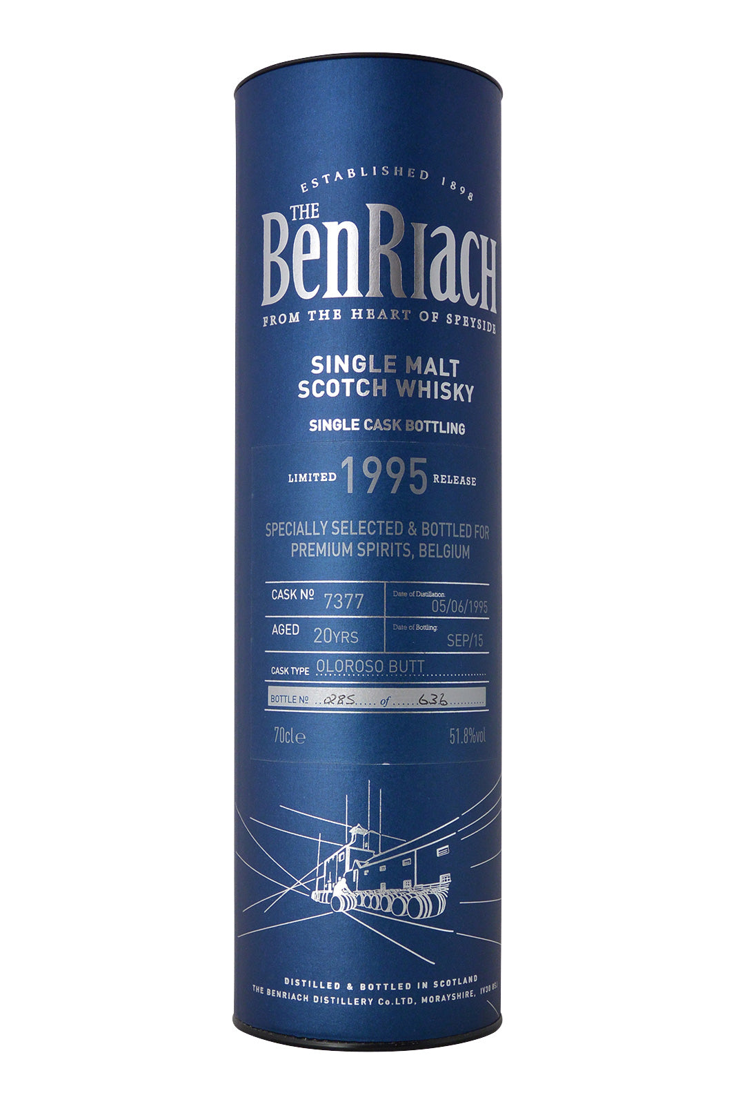 Benriach 1995 Fût N°7377 Oloroso Butt -
