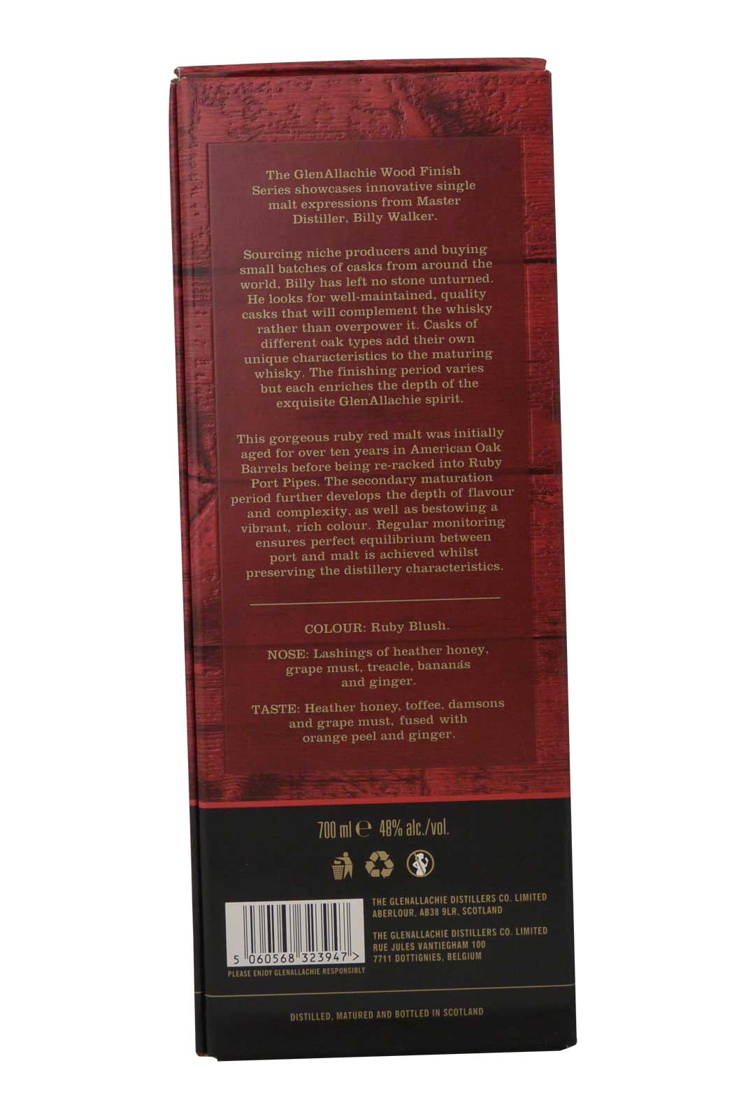 Glenallachie 12 Jahre Ruby Port Wood Finish