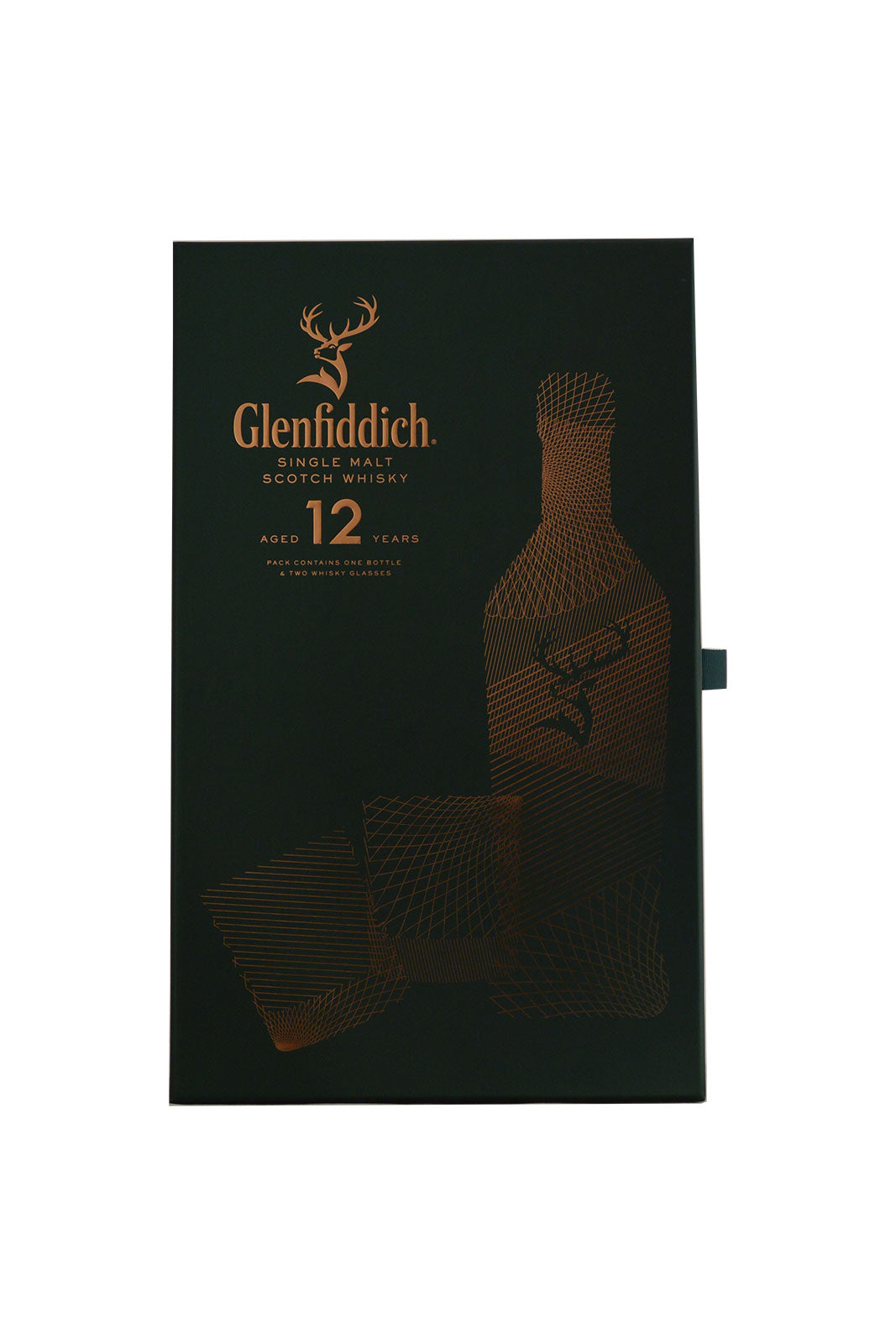 Caja de regalo Glenfiddich de 12 años + 2 vasos