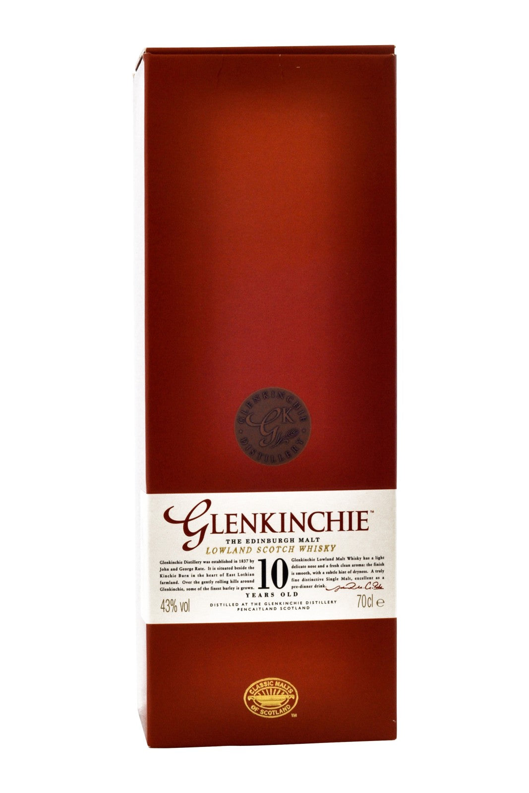 Glenkinchie 10 Year Old - gammel version