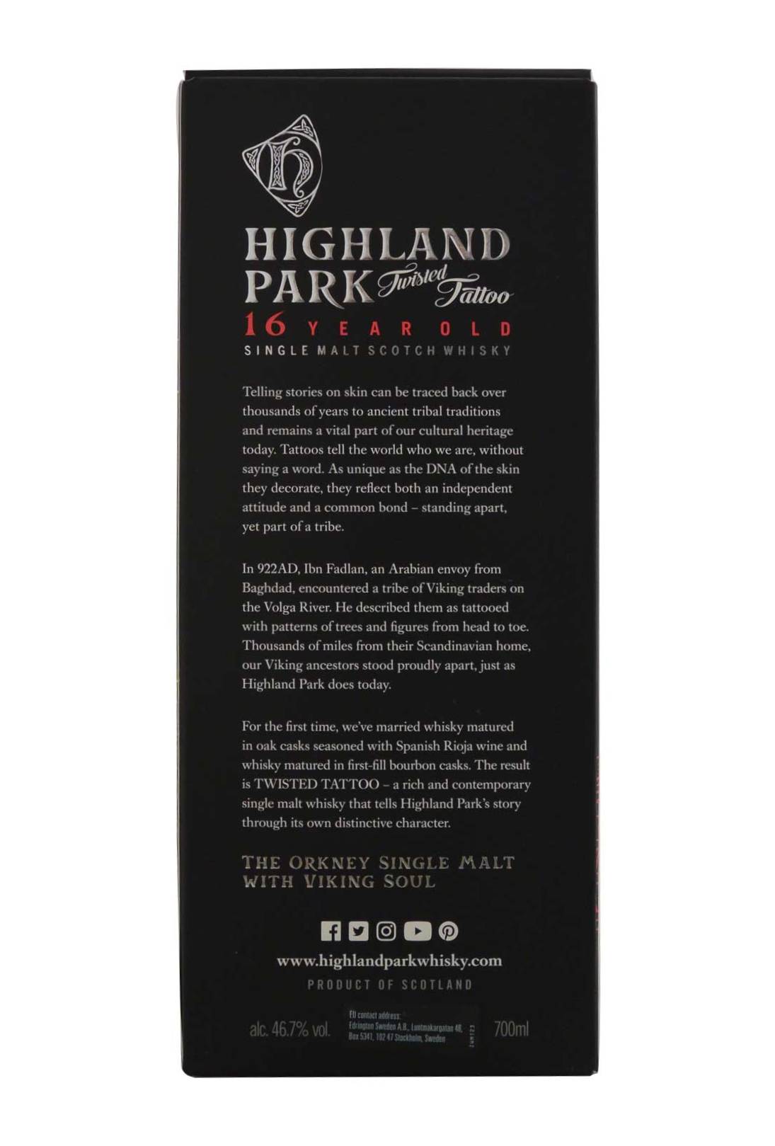 Highland Park Twisted Tattoo 16 år