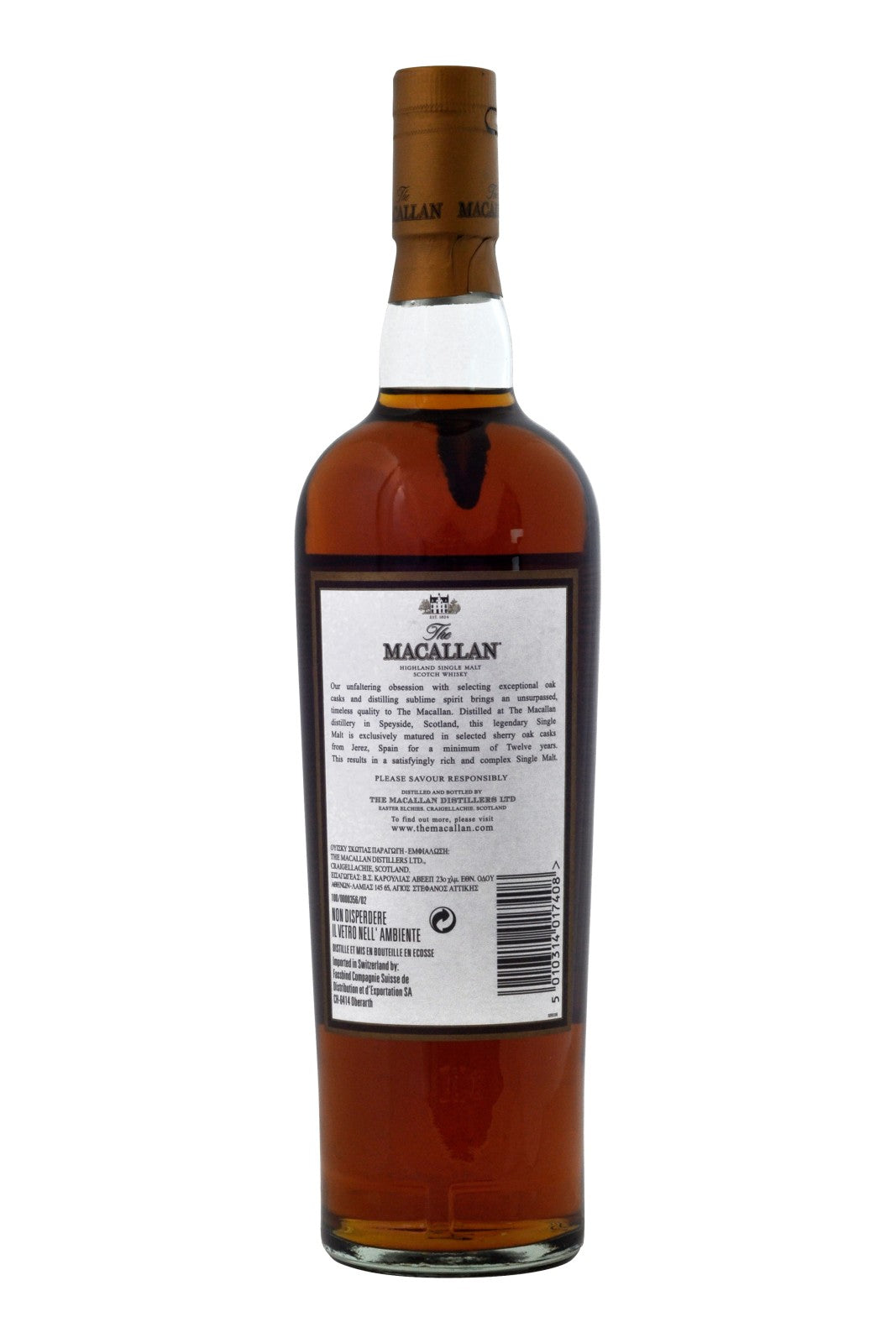 Macallan Sherry 12 Year Old Glans