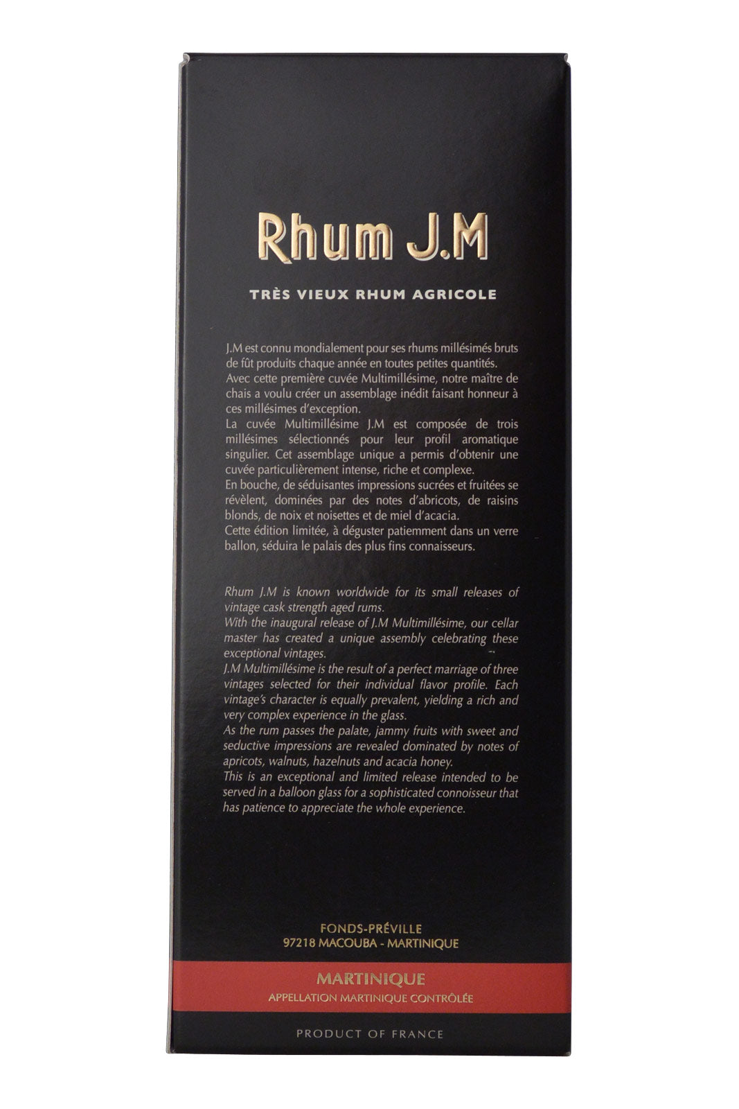 J.M. Rhum Agricole Multimillésime