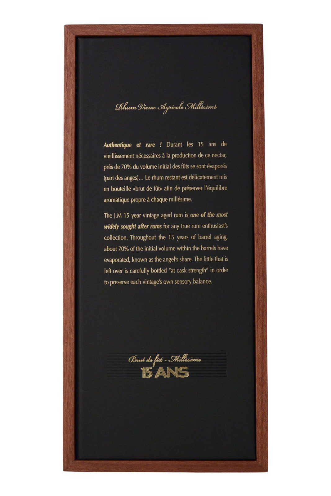 J.M. Rhum Agricole Très Vieux Millésime 1999 15 år