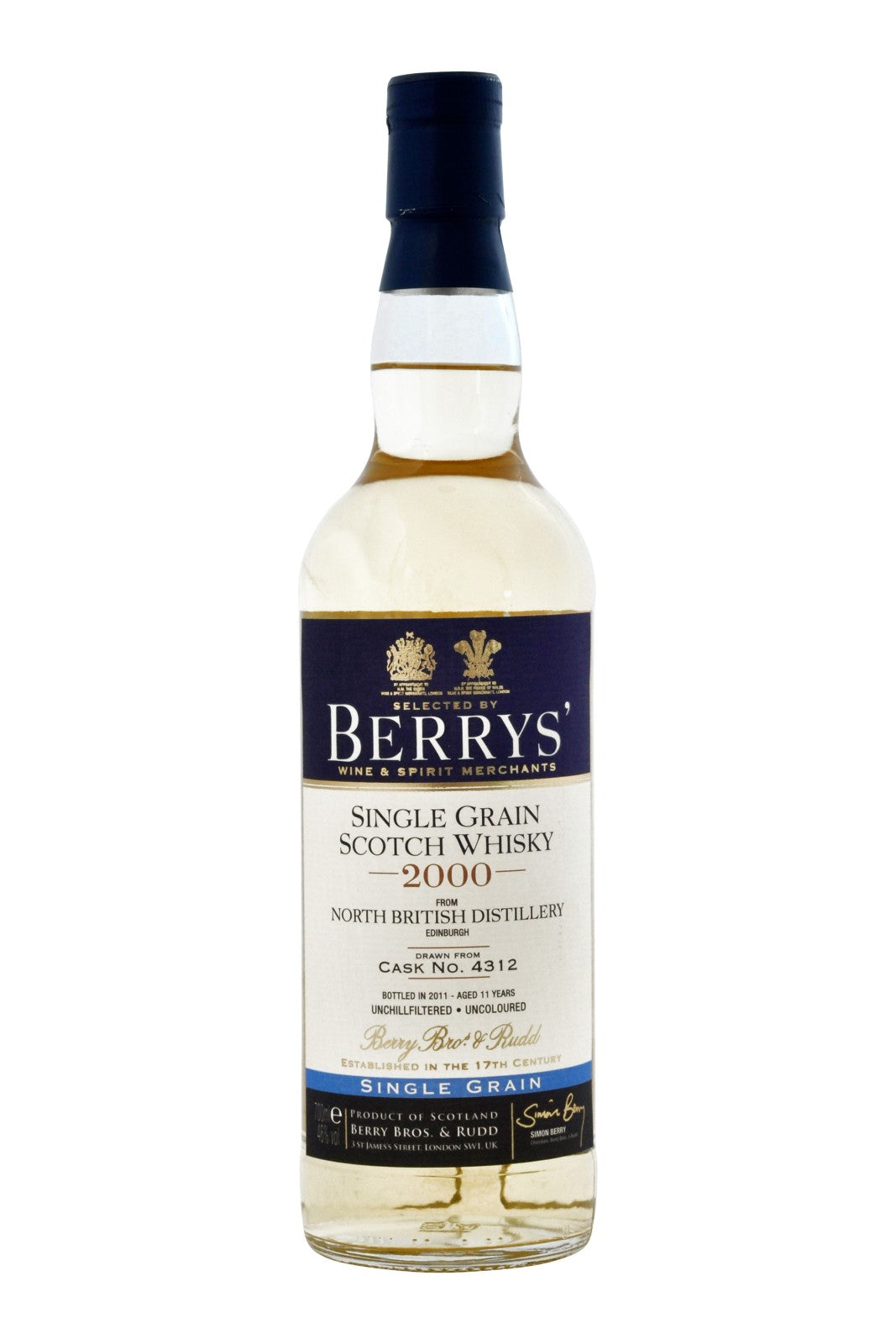 North British 2000 Cask Ref. 4312 Berry's