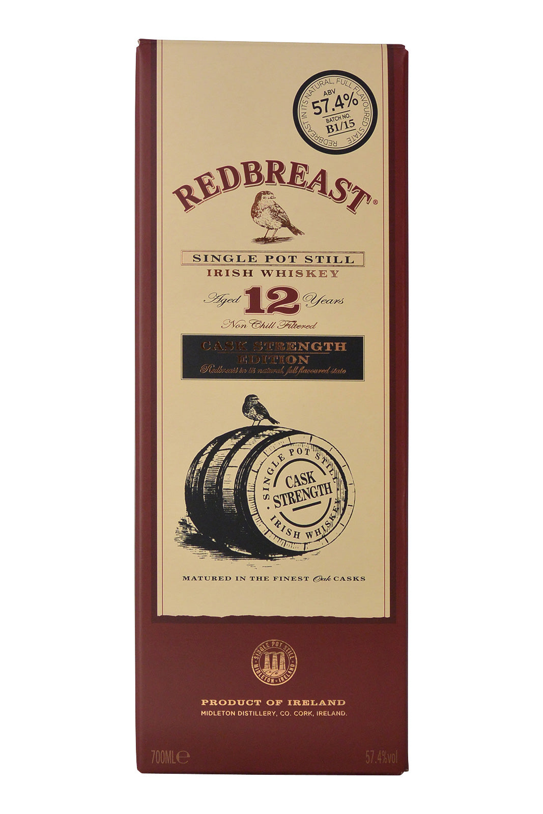 Redbreast 12 Year Old Single Pot Still Cask Strength