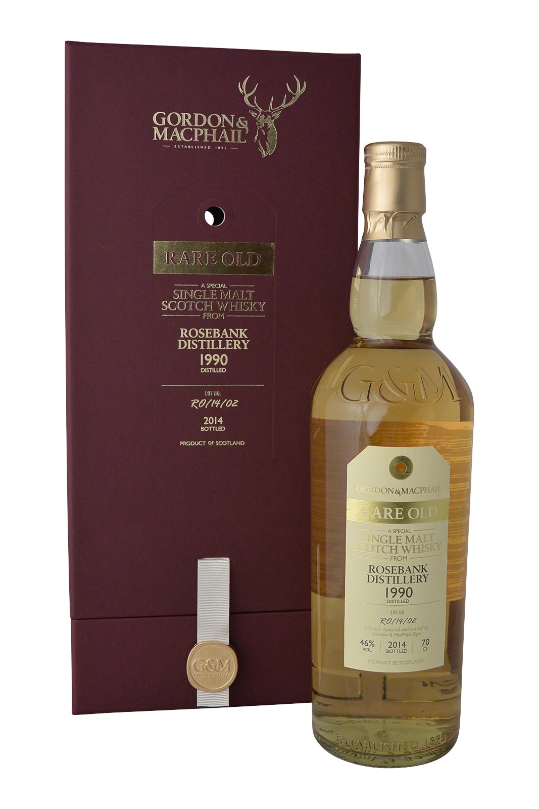 Rosebank 1990 Rare Old 24 Years Old Gordon & MacPhail