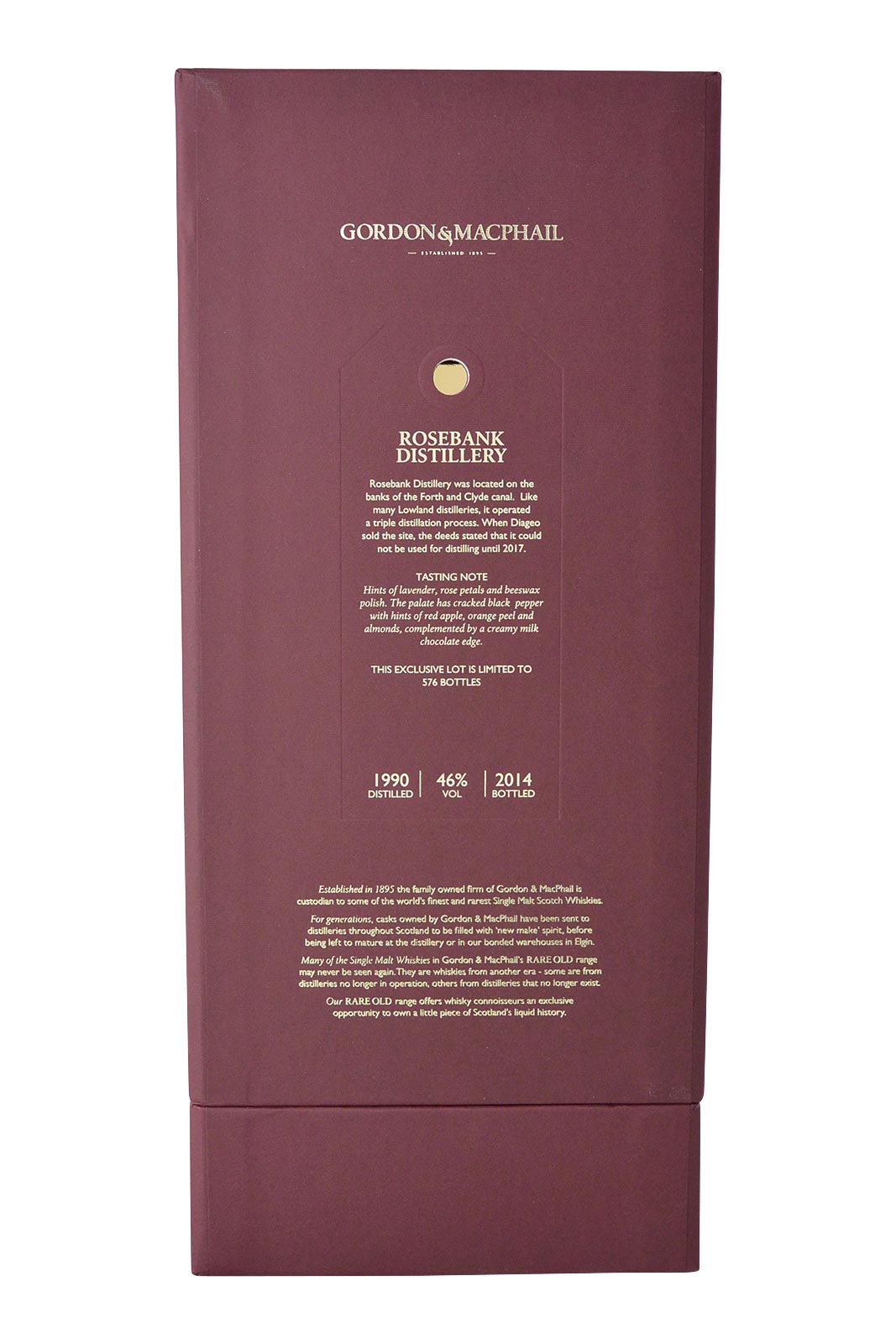 Rosebank 1990 Rare Old 24 Years Old Gordon & MacPhail